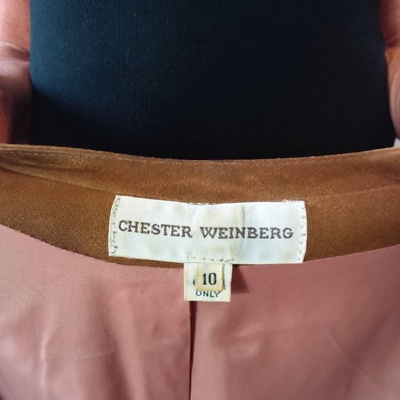 Vintage Brown Suede Blazer Womens Fully Lined - Picture 8 of 8